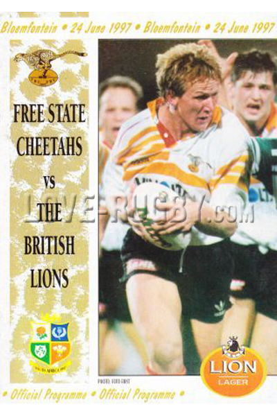 1997 Orange Free State v British Lions  Rugby Programme